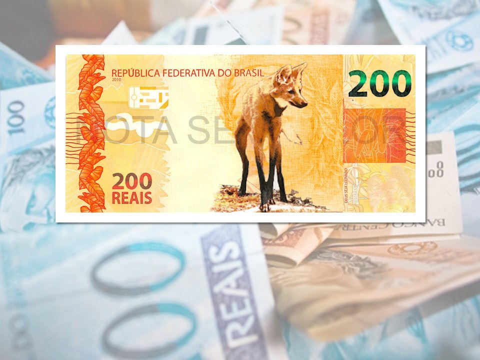Nova cédula de R$ 200 entra em circulação na quarta-feira (2)