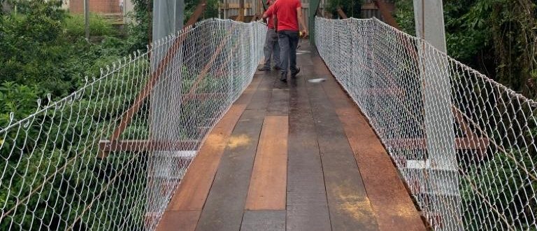 Após um ano ponte pênsil do Baependi é liberada para uso Após um ano ponte pênsil do Baependi é liberada para uso
