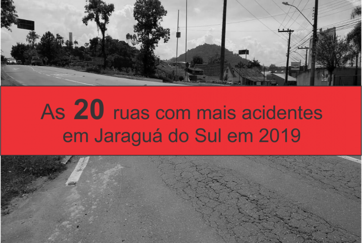 Saiba quais foram as 20 ruas com mais acidentes em Jaraguá do Sul em 2019