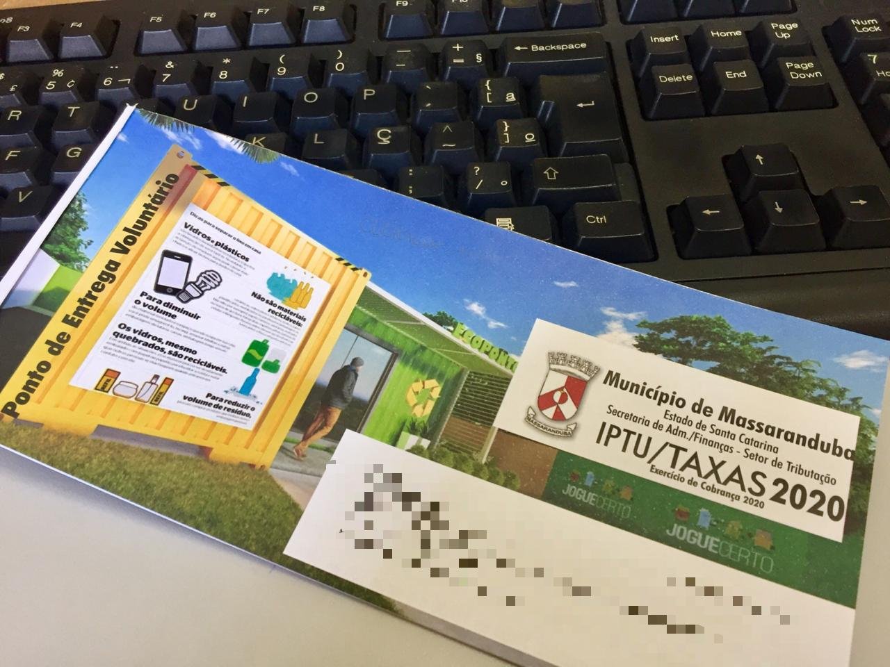 Carnês de IPTU, alvarás e lixo rural já podem ser retirados em Massaranduba