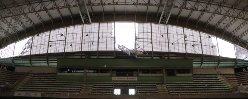 Parte dos acessos laterais da Arena Jaraguá é interditada para veículos e pessoas Parte dos acessos laterais da Arena Jaraguá é interditada para veículos e pessoas
