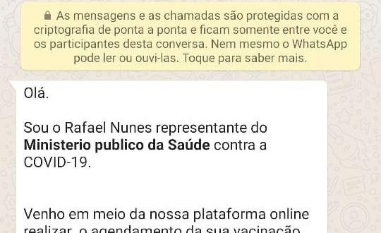 Prefeitura de Jaraguá do Sul alerta para falso agendamento de vacina contra covid-19 Prefeitura de Jaraguá do Sul alerta para falso agendamento de vacina contra covid-19