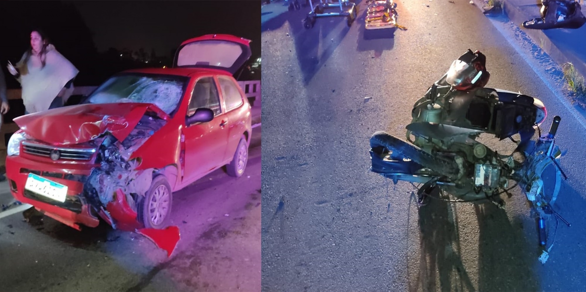 Motociclista morre após colisão frontal com carro na BR-280 em Guaramirim
