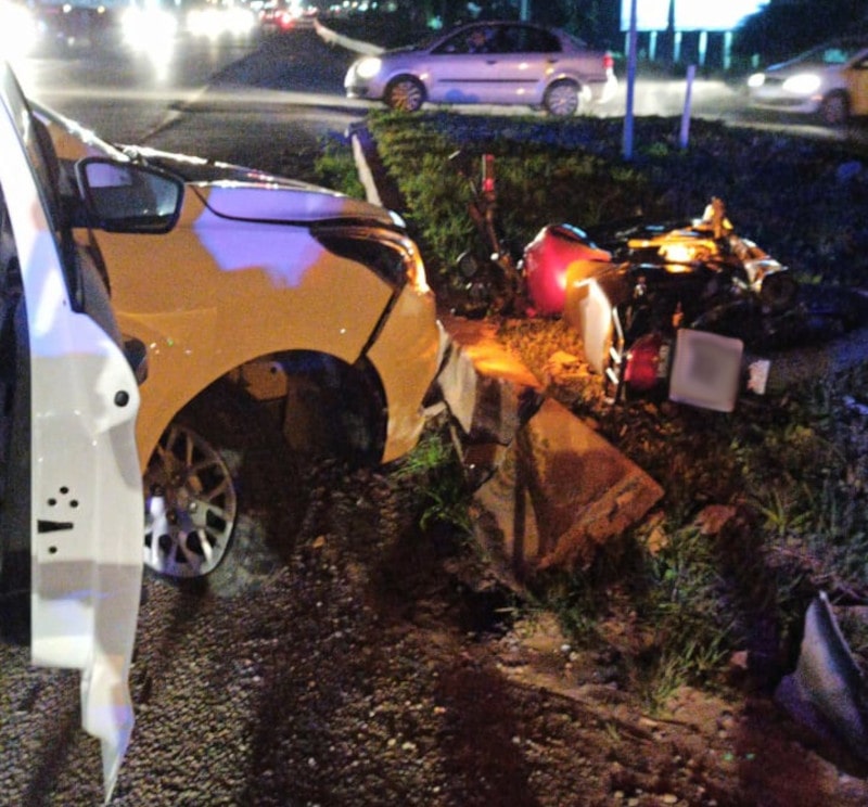 Motociclista fica ferido após colidir contra carro na BR-280 em Guaramirim