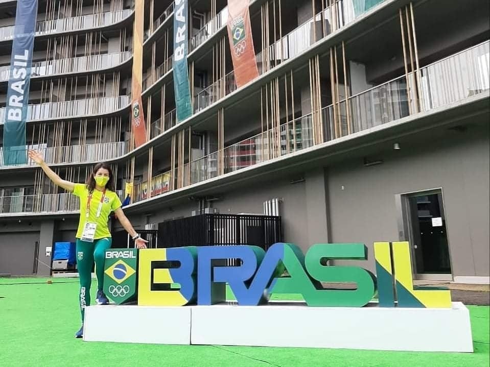 Simone Ferraz se prepara para a prova de sábado, em Tóquio