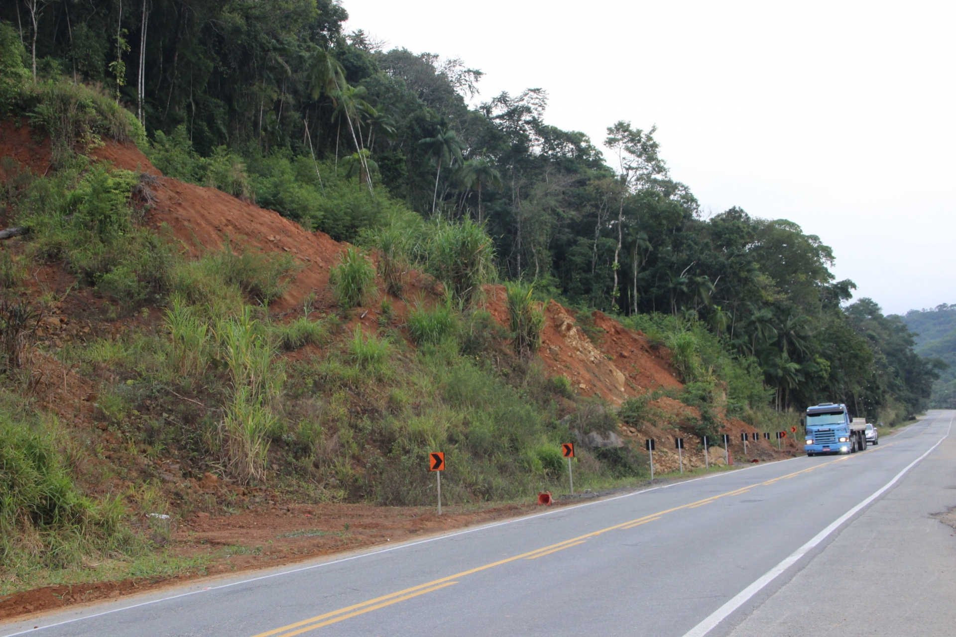 Lançado edital para estabilizar o talude na rodovia SC-108 em Guaramirim