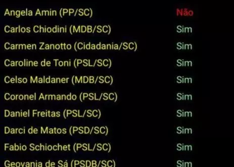 Veja como votaram os deputados catarinenses sobre o voto impresso Veja como votaram os deputados catarinenses sobre o voto impresso