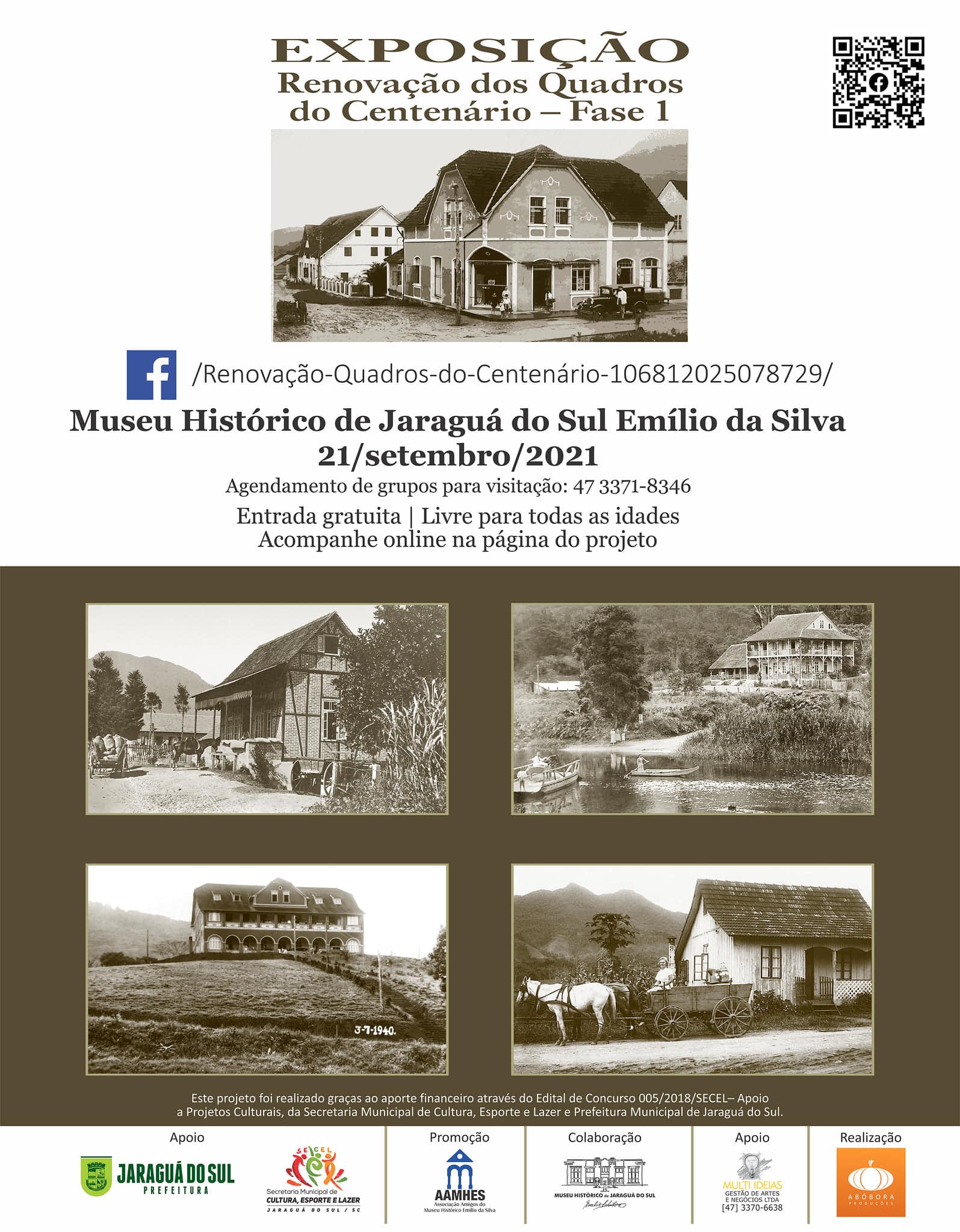 Associação Amigos do Museu renova parte dos quadros do centenário de Jaraguá do Sul