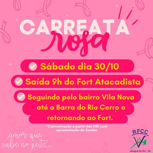 Carreatas marcam o encerramento do Outubro Rosa na região