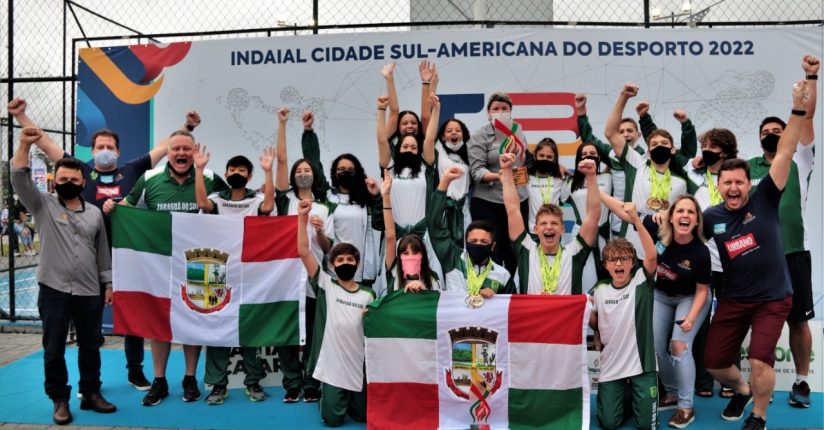 Jaraguá do Sul ganha o inédito título de tricampeão da Olimpíada Estudantil de SC Jaraguá do Sul ganha o inédito título de tricampeão da Olimpíada Estudantil de SC