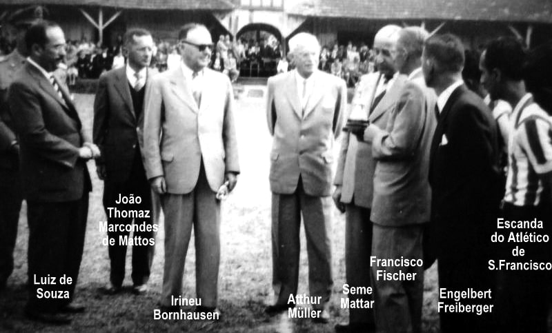Coluna: Foto do jogo entre Atlético de São Francisco do Sul X Baependi em 1950