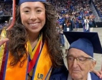 Avô de 88 anos se forma junto com a neta nos Estados Unidos