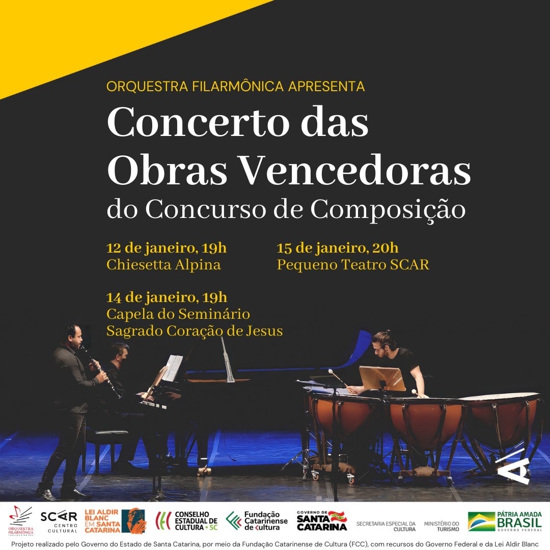 Obras inéditas serão apresentadas pela Orquestra Filarmônica esta semana em Jaraguá