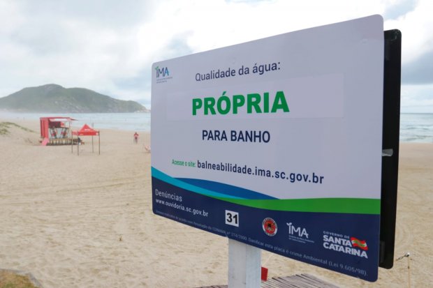 Índice de balneabilidade de pontos próprios para banho em SC sobe para 65,3% Índice de balneabilidade de pontos próprios para banho em SC sobe para 65,3%