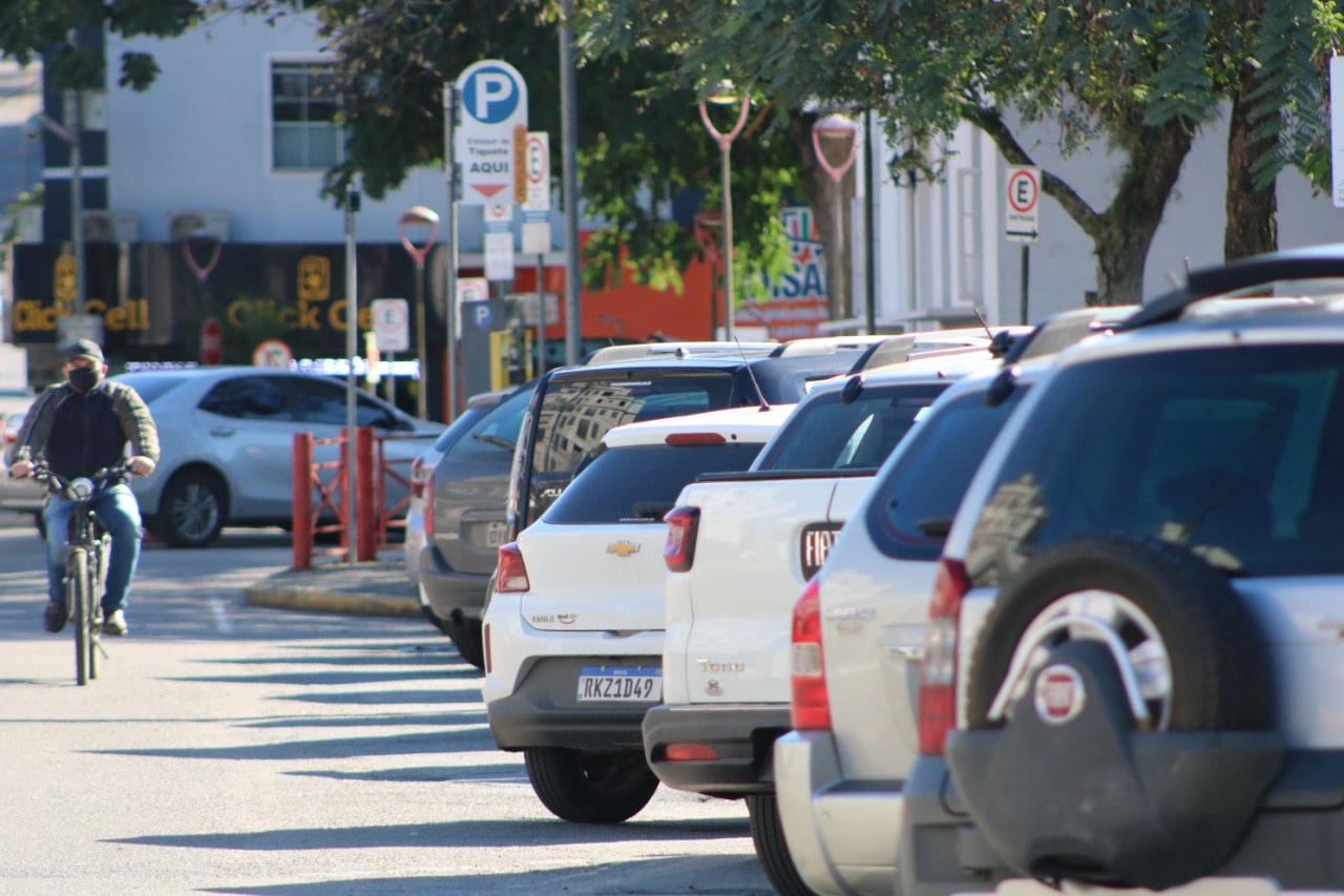 Cobrança para estacionar no Centro é suspensa temporariamente a partir de amanhã em Jaraguá