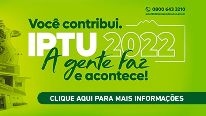 Segunda parcela do IPTU 2022 vence nessa segunda em Jaraguá