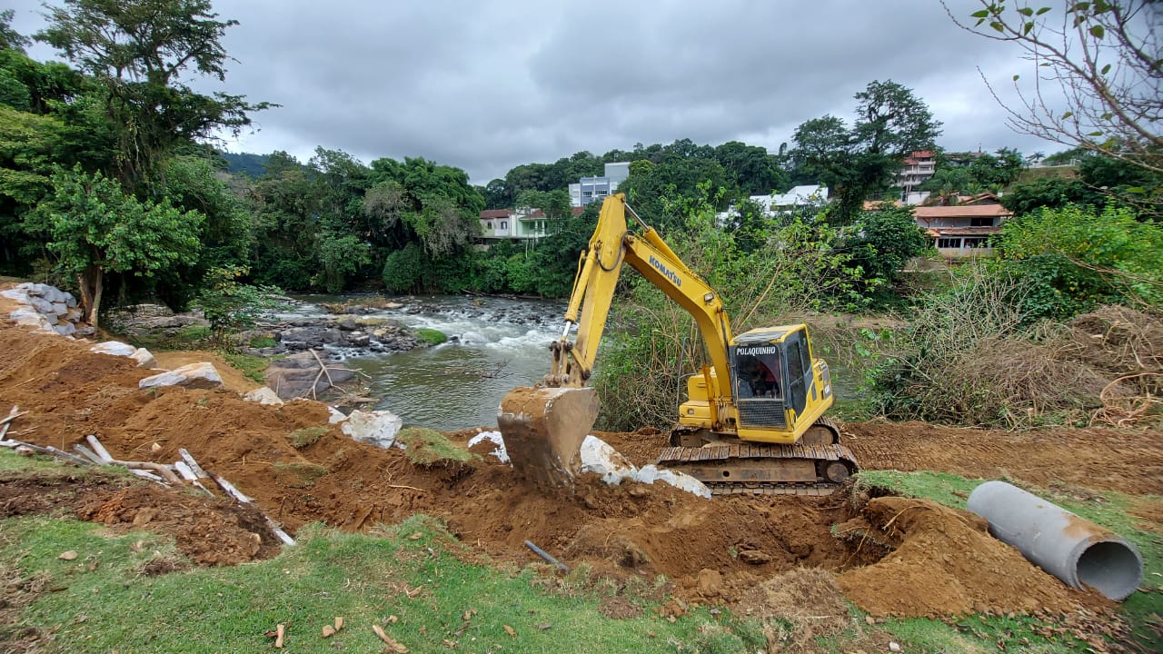 Obras de contenção próximas ao Parque de Eventos são finalizadas em Jaraguá