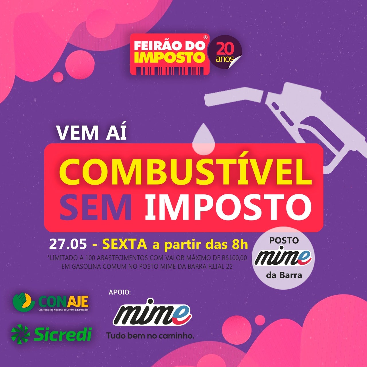 Feirão do Imposto terá gasolina a R$ 4,99 na sexta-feira no Mime
