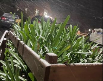 Serra catarinense registra neve pelo segundo dia seguido