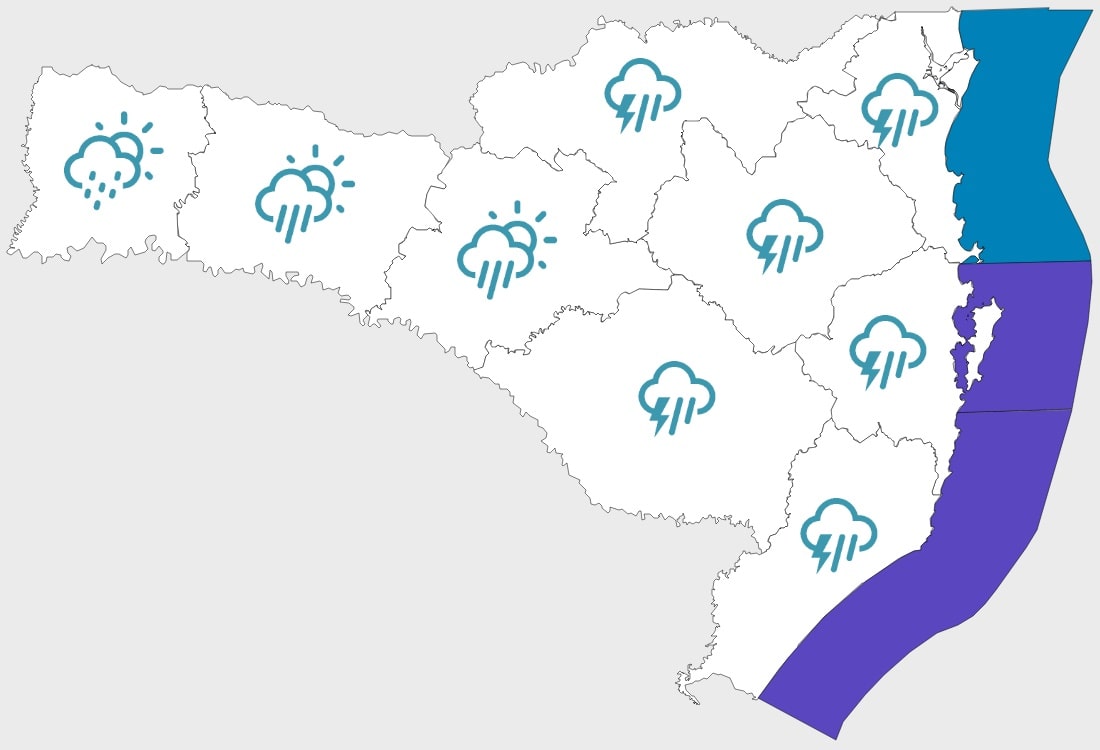 Fim de semana com tempo firme em Santa Catarina