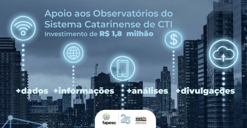Fapesc investe R$ 1,8 milhão em observatórios de CTI em SC Fapesc investe R$ 1,8 milhão em observatórios de CTI em SC