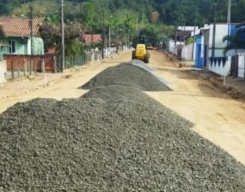 Obras de pavimentação em mais três ruas tiveram início em Corupá