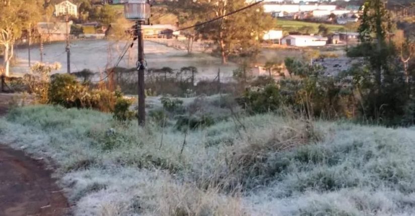 Municípios registram temperaturas negativas em SC Municípios registram temperaturas negativas em SC