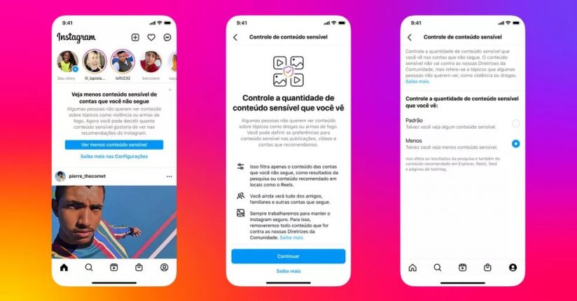 Instagram lança atualização para controle de conteúdo sensível Instagram lança atualização para controle de conteúdo sensível