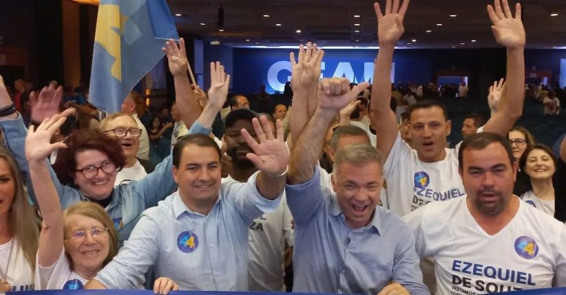 Gean Loureiro e Eron Giordani serão os candidatos a Governo e vice pelo UB e PSD Gean Loureiro e Eron Giordani serão os candidatos a Governo e vice pelo UB e PSD