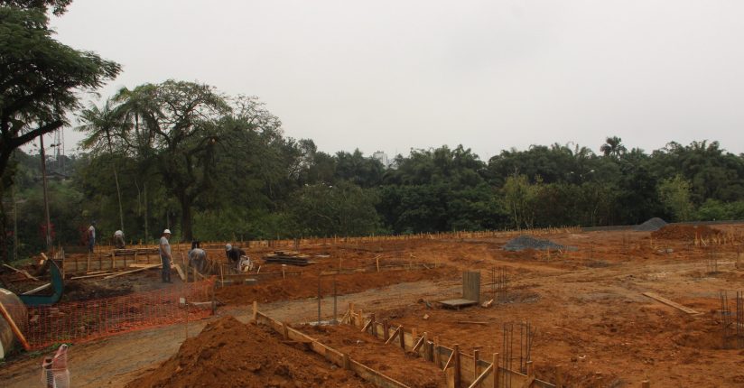 Obras do estande de tiro olímpico encontram-se na fase das fundações em Jaraguá do Sul
