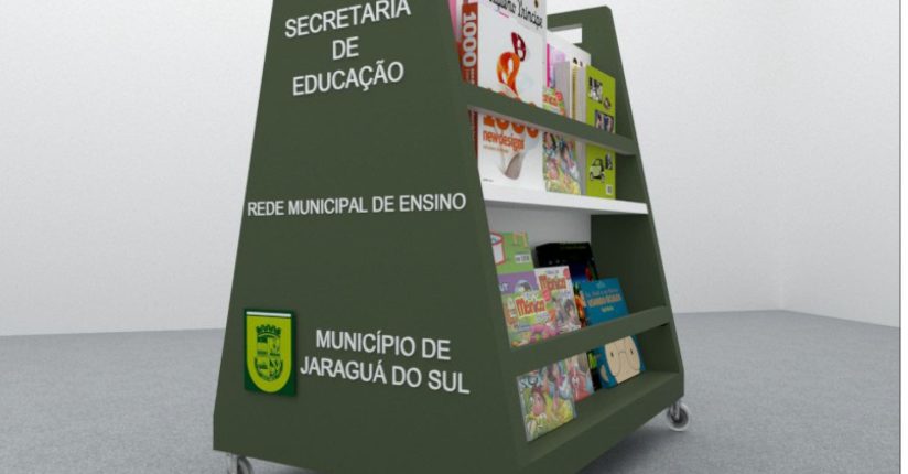 Biblioteca sobre Rodas leva literatura às salas de aula de Jaraguá do Sul