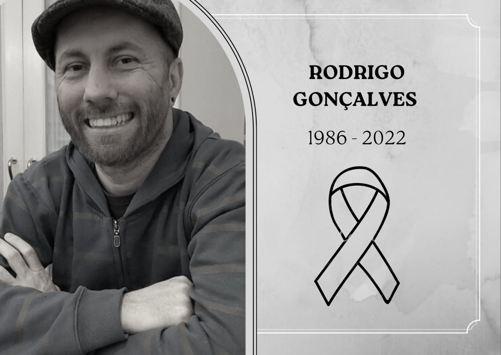 Informamos o falecimento de Rodrigo Gonçalves