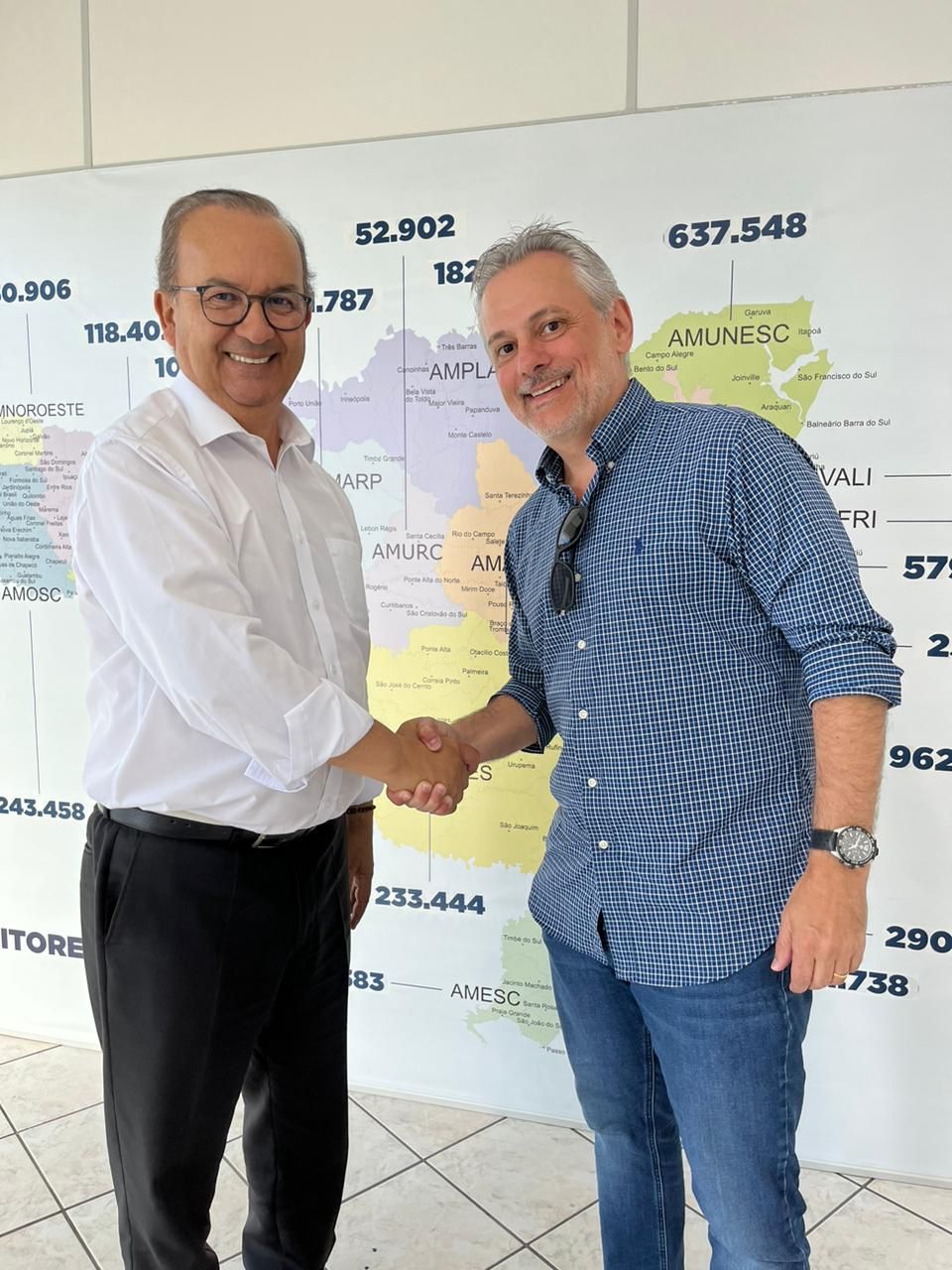 Jorginho Mello e Beto Martins conversam sobre sucessão no Senado