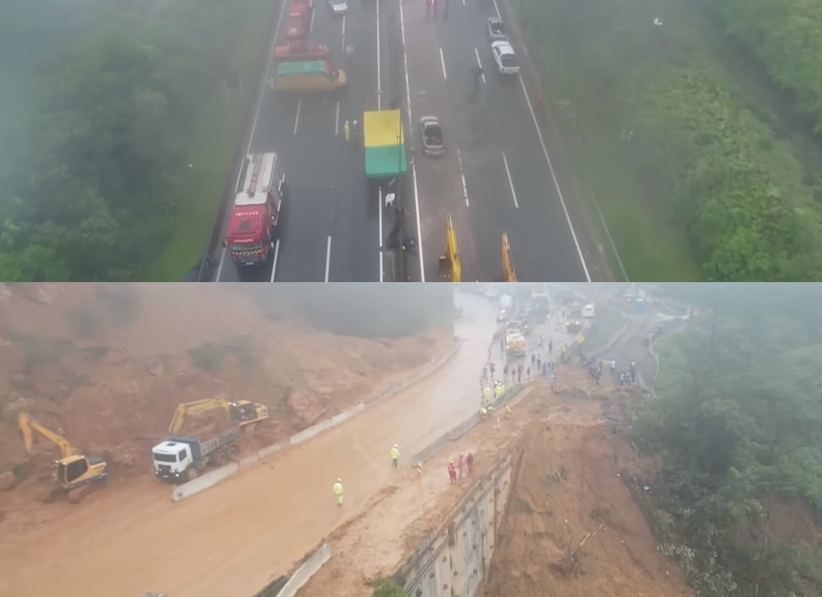 [VÍDEO] – Roberto Cabrini tem acesso ao local do deslizamento de terra no Paraná