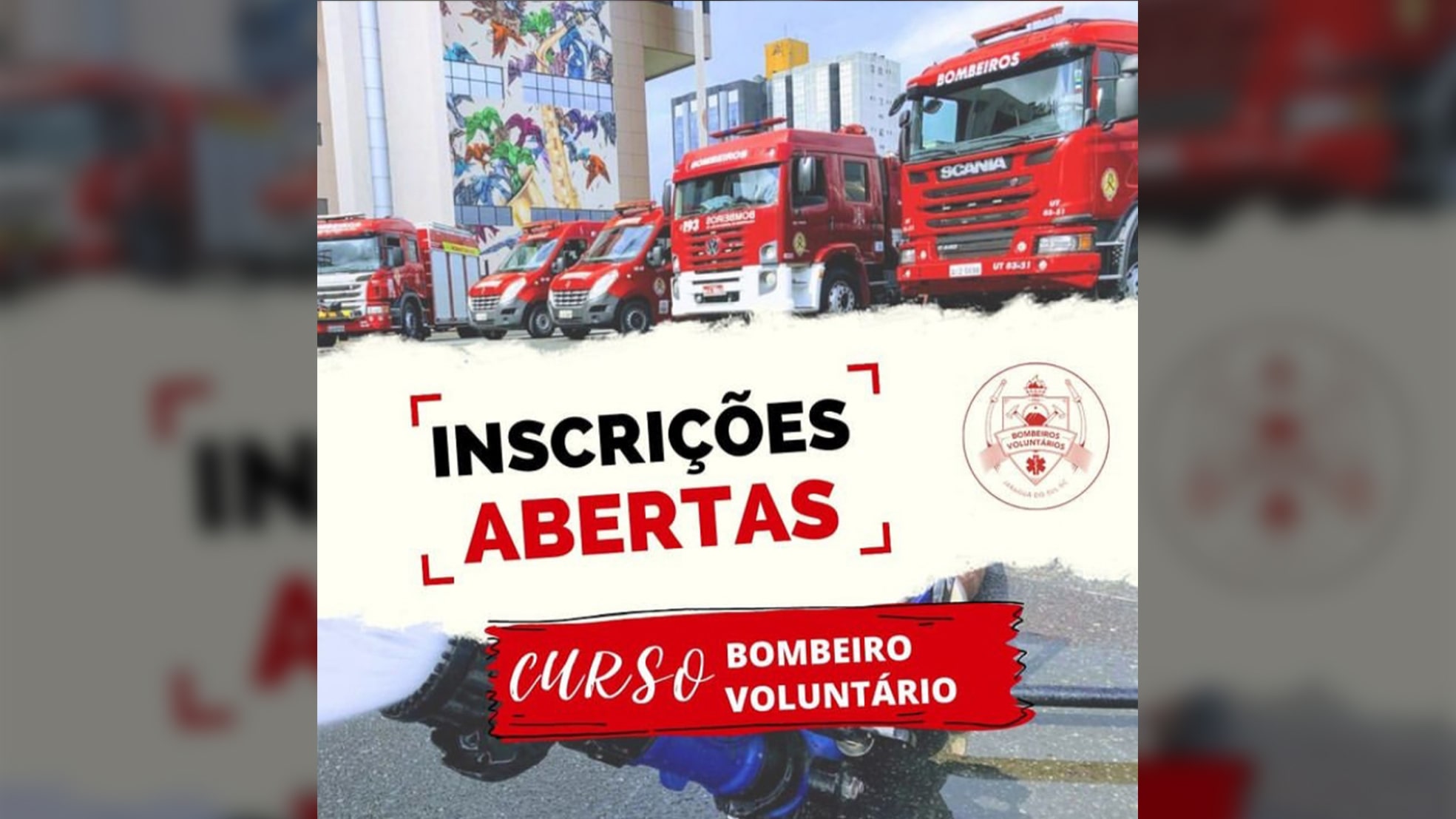 Abertas as inscrições para o Curso de Formação de Bombeiro Voluntário Operacional, Turma 2023.