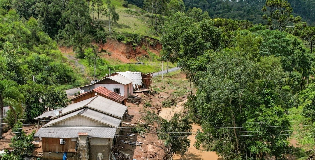 Sete famílias estão desalojadas em virtude da enxurrada em Ituporanga
