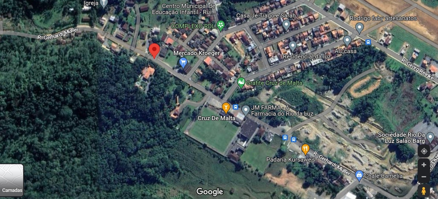 Via no Rio da Luz está interditada à construção de ponte