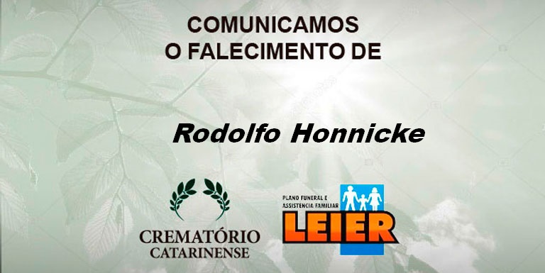 Plano Leier informa o falecimento de Rodolfo Honnicke