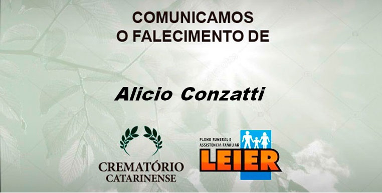 Plano Leier informa o falecimento de Alicio Conzatti