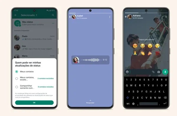 ‘Status’ do WhatsApp ganha novos recursos; confira