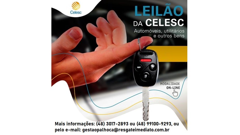 Celesc realiza leilão de veículos com lances a partir de R$ 3,5 mil 