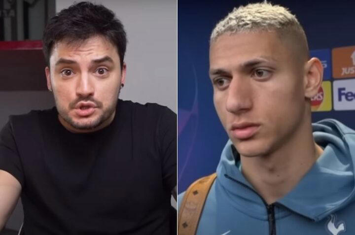 Richarlison rebate falas de Felipe Neto: ”Calado é um poeta”