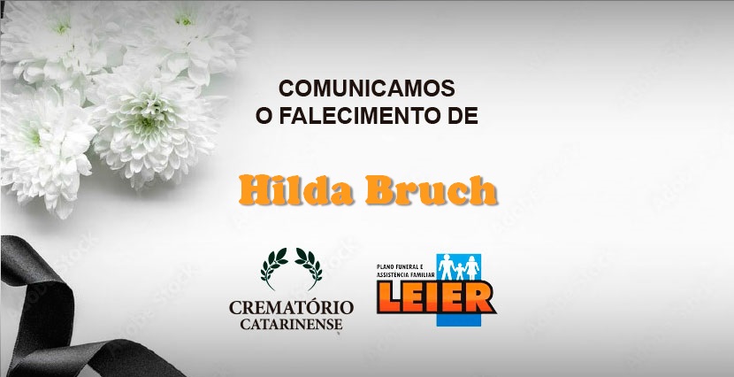 Plano Leier informa o falecimento de Hilda Bruch