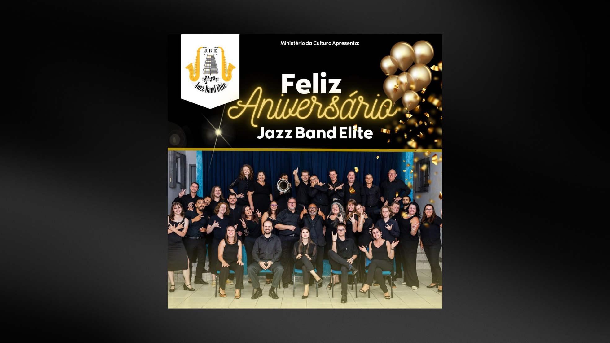 Jazz Band Elite realiza sexta-feira concerto gratuito no Seminário de Corupá
