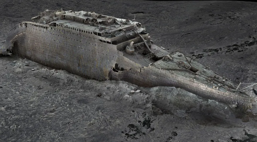 Projeto de escaneamento subaquático oferece visão inédita do Titanic; veja imagem