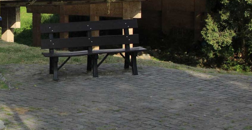 Bancos em parques públicos