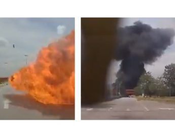Vídeos – Moradores gravam queda de avião que deixou 10 pessoas mortas