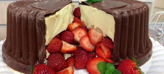 Bombom de morango gigante a sobremesa perfeita para o dia dos pais