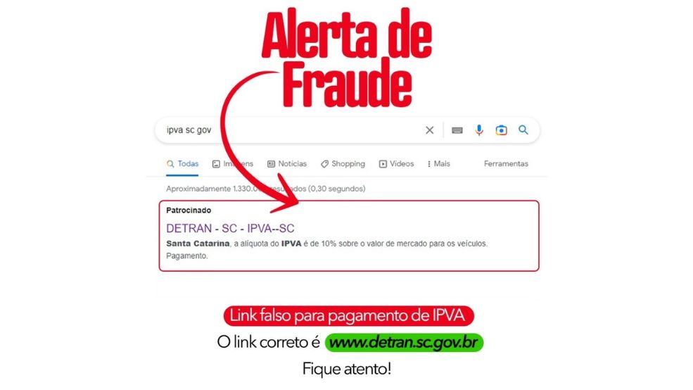 Fazenda e Detran alertam para golpe no pagamento do IPVA via PIX em SC