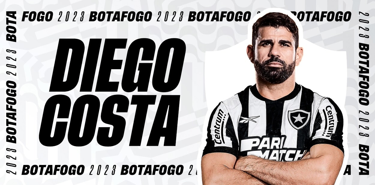Futebol: Botafogo anuncia a contratação do atacante Diego Costa